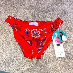 Rhode swim bikini bottoms red and blue size XS new